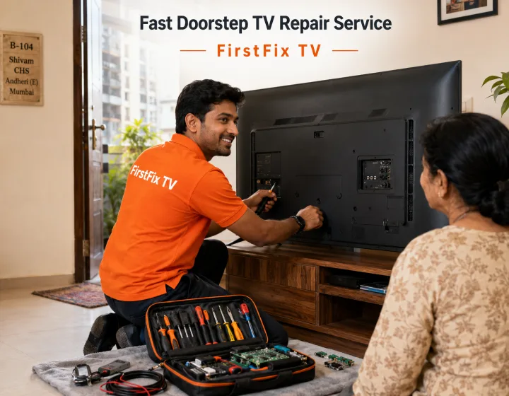 FirstFix TV technician providing doorstep TV repair in Mumbai