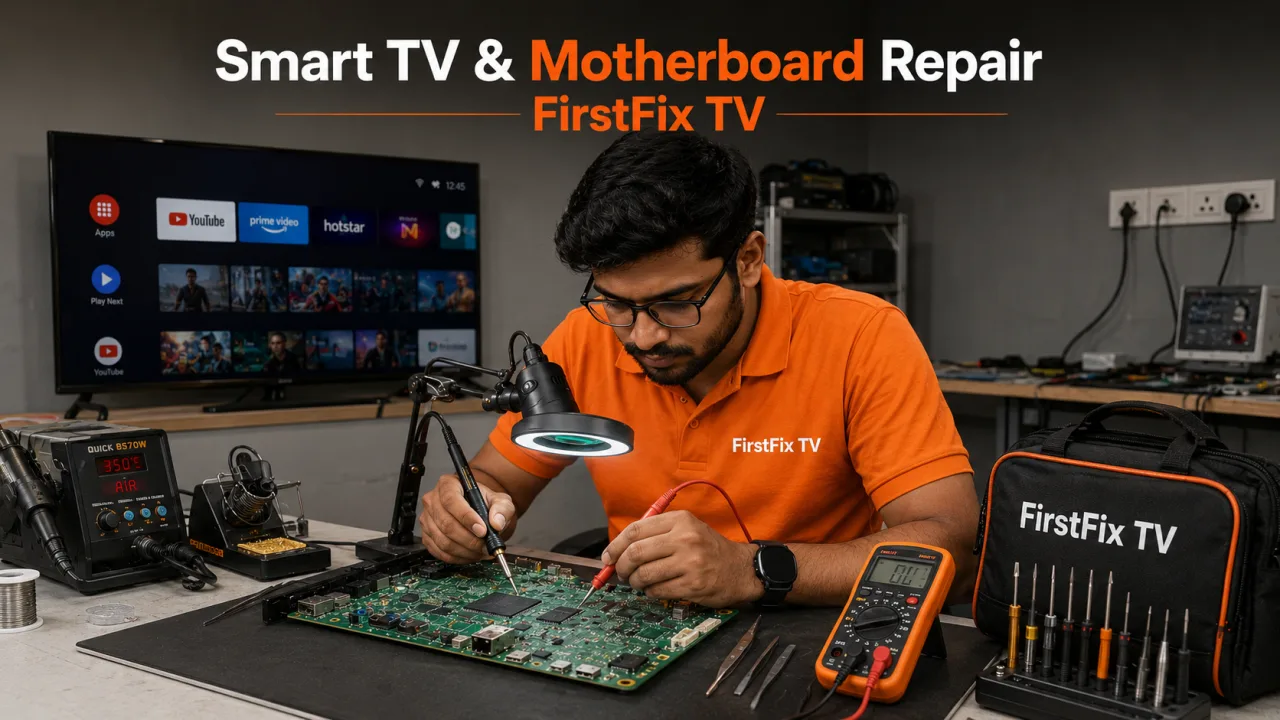 Smart TV Software & Motherboard Repair by FirstFix TV in Mumbai