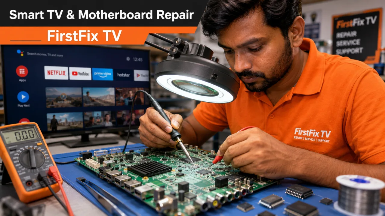 Expert Smart TV Software & Motherboard Repair by FirstFix TV in Mumbai